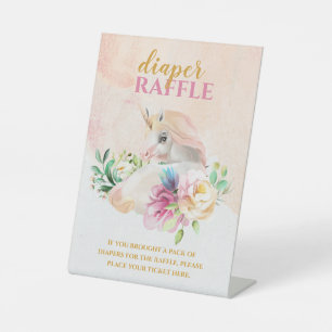 Pretty Baby Unicorn Diaper Raffle Entrance Sign