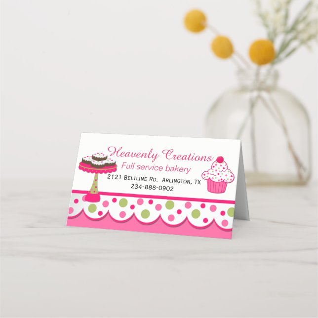 Pretty Bakery Folded Business / Loyalty Card (Front)