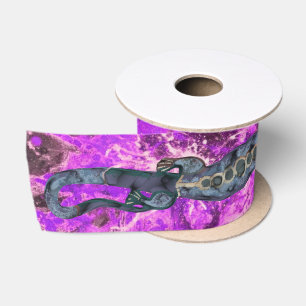 Pretty BALI LIZARD Design blue + your ideas Satin Ribbon