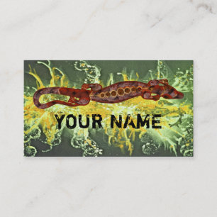 Pretty BALI LIZARD Design red + your ideas Business Card