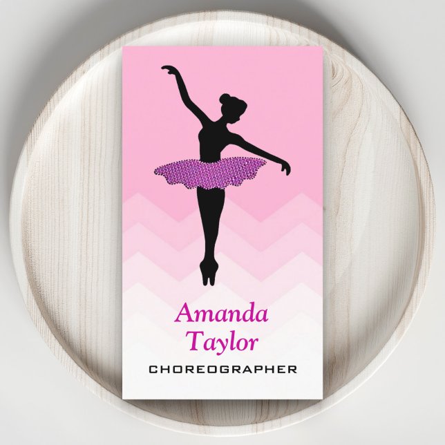 Pretty Ballerina Dancer Ballet Dance Choreographer Business Card (Creator Uploaded)