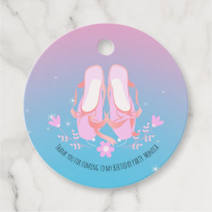Pretty Ballerina girl Birthday Party Favour Tags