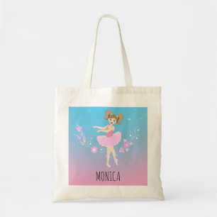 Pretty Ballerina girl Birthday Party Tote Bag