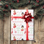 Pretty Ballerina Personalised Christmas Wrapping Paper<br><div class="desc">Two pretty ballerinas dressed in Christmas red and green are the feature on this personalised wrapping paper. A striped candy cane,  a red bow,  red ballet slippers and your custom text in matching red and green separate the dancers in the pattern. Perfect for a daughter or granddaughter!</div>