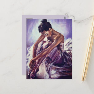 Pretty Ballerina Print Postcard