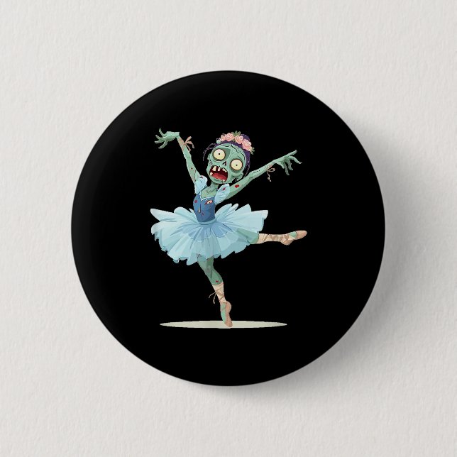 Pretty Ballerina Zombie Costume  6 Cm Round Badge (Front)