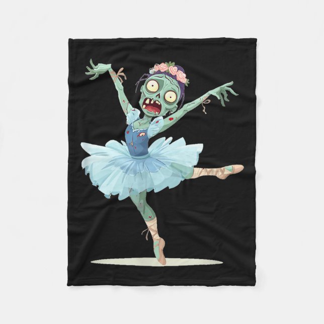 Pretty Ballerina Zombie Costume  Fleece Blanket (Front)