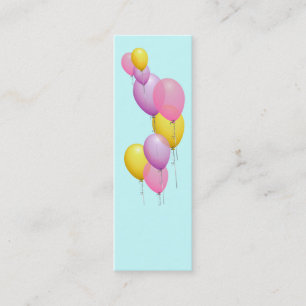 Pretty Balloons Mini Bookmarks Repurposed Mini Business Card