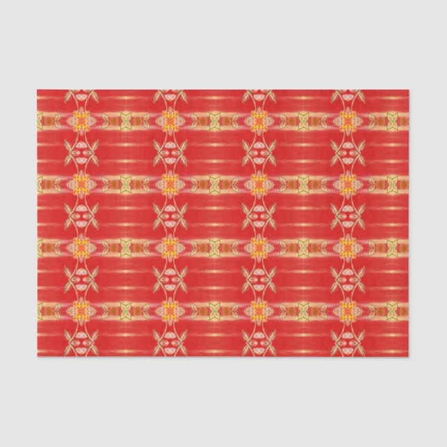 Pretty Barn Red And Elegant Tissue Paper (Front)