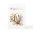 Pretty Basket of Eggs and Flowers Easter