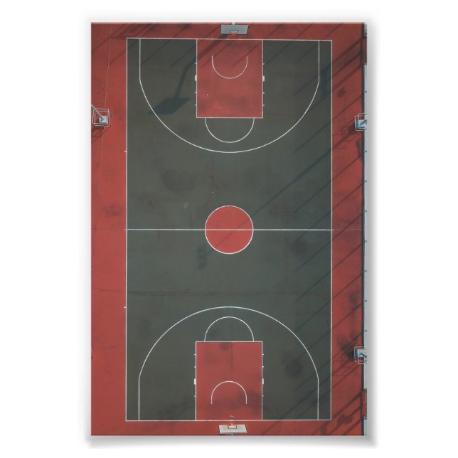 Pretty Basketball Artwork Photo Print (Front)