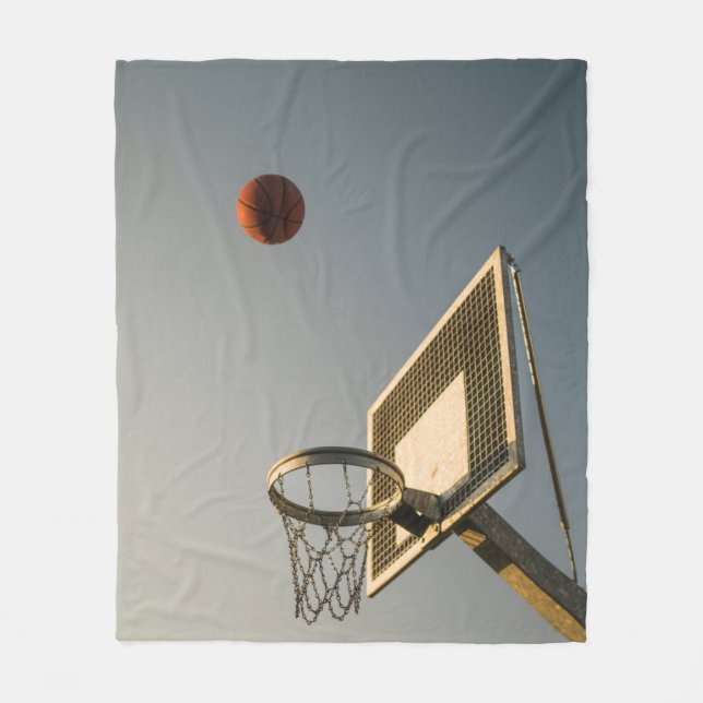 Pretty Basketball Gift Fleece Blanket (Front)