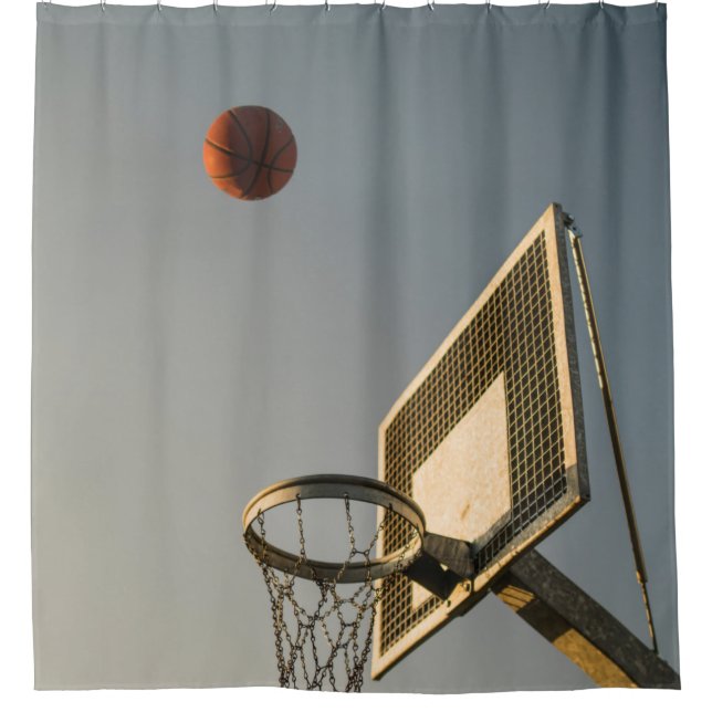 Pretty Basketball Gift Shower Curtain (Front)