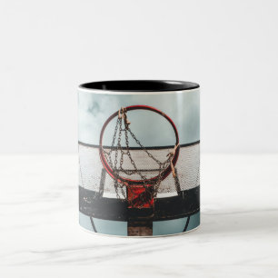 Pretty Basketball Gift Two-Tone Coffee Mug