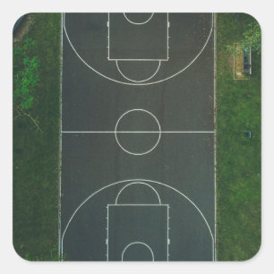 Pretty Basketball Square Sticker