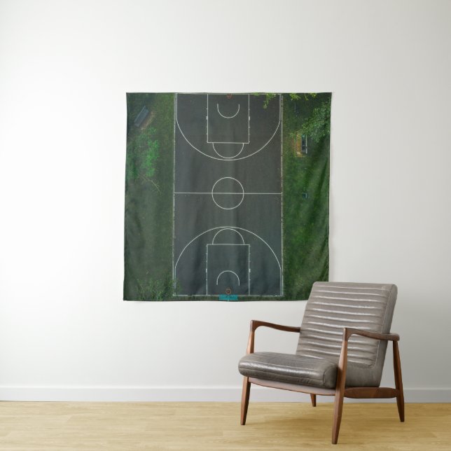 Pretty Basketball Tapestry (In Situ)