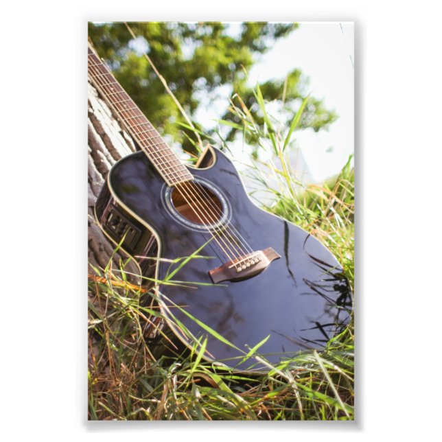 Pretty Bass Guitar Photo Print (Front)