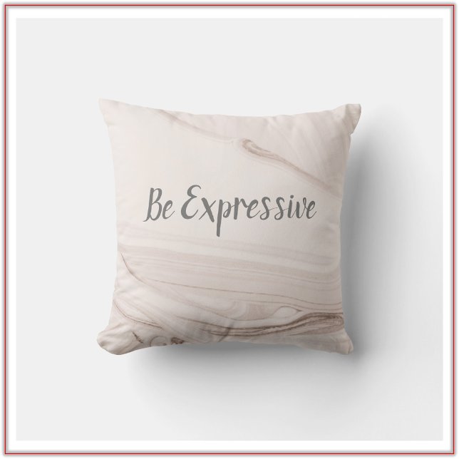 Pretty Be Expressive Abstract Pastel Throw Pillow (Creator Uploaded)
