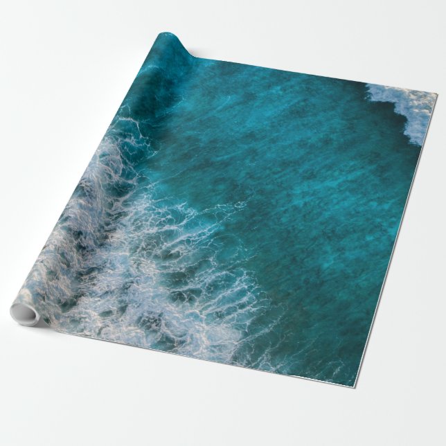 Pretty Beach Landscape Wrapping Paper (Unrolled)