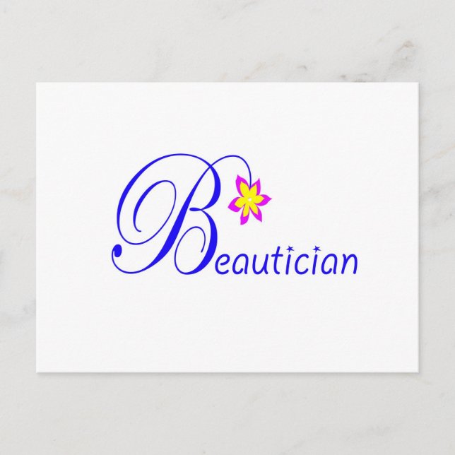 Pretty Beautician Postcard (Front)