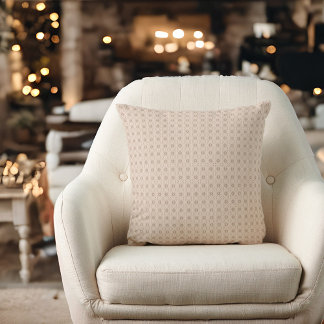Pretty beige geometric cushion