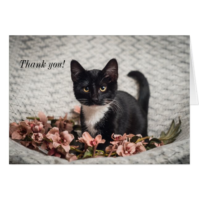 Pretty Bella Rose Thank You Card (Front Horizontal)