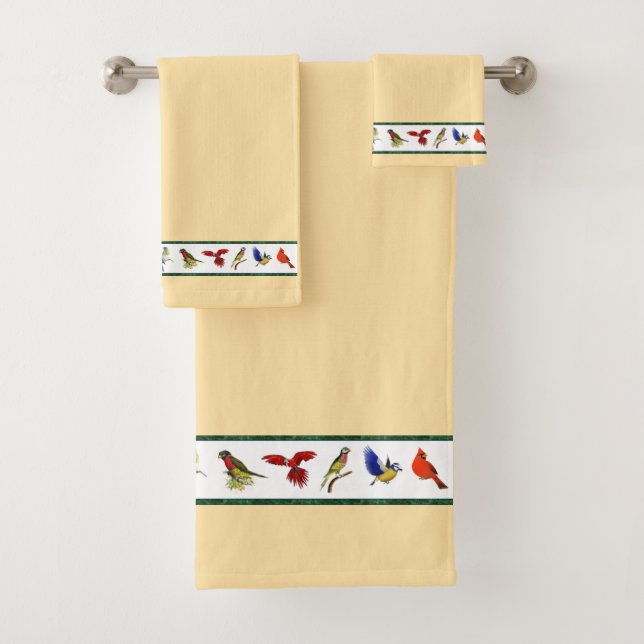 Pretty Birds (Bridget Collection) Bath Towel Set (Insitu)