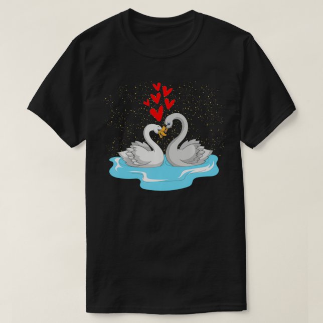 Pretty Birds Lover Valentines Day Gift Cute Animal T-Shirt (Design Front)