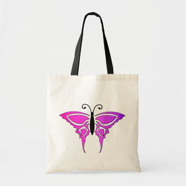 Pretty Black and Pink Butterfly Bag (Front)