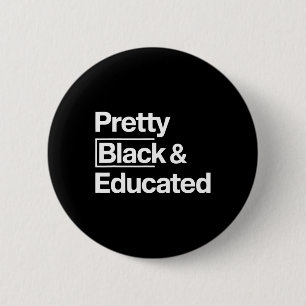 Pretty Black Educated Black History Month Girl Afr 6 Cm Round Badge