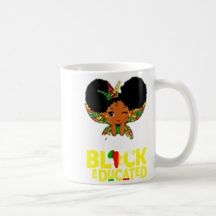 Pretty Black Educated Black History Month Kids Gir Coffee Mug