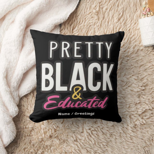 Pretty, Black & Educated Celebrate Heritage Pride Cushion (Blanket)