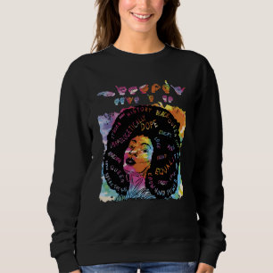Pretty Black History Hand Sign Language ASL Histor Sweatshirt