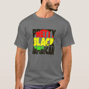 Pretty Black Jamaica Afro Jamaican Women Jamaica T-Shirt