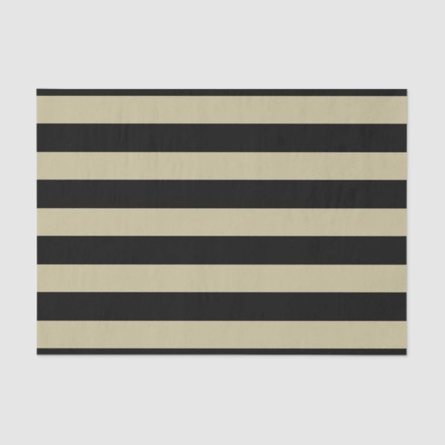 Pretty Black White Stripes 10lb Tissue Paper (Front)