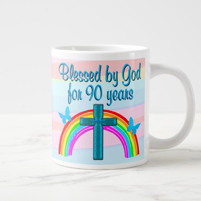 PRETTY BLESSED BY GOD 90TH BIRTHDAY MUG (Right)
