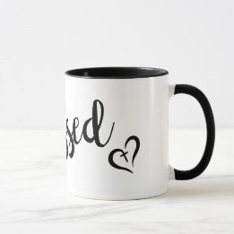 pretty BLESSED script lettering | Mug