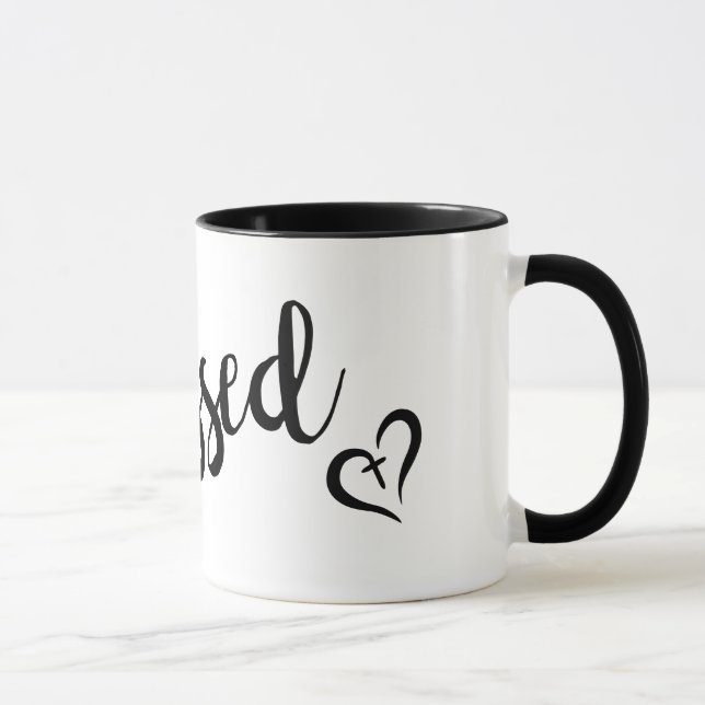 pretty BLESSED script lettering | Mug (Right)