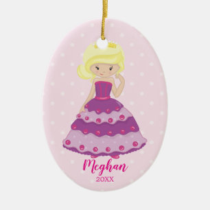 Pretty Blonde Princess Christmas Ornament