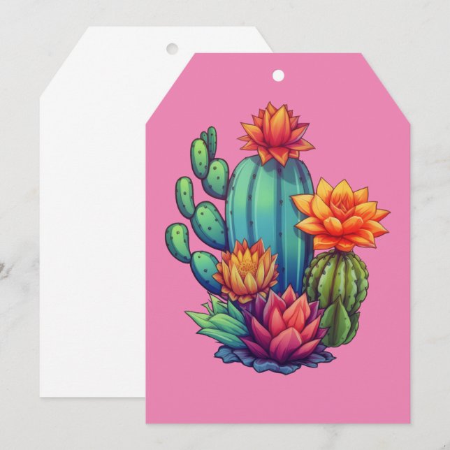 Pretty Blooming Cactus (Front/Back)