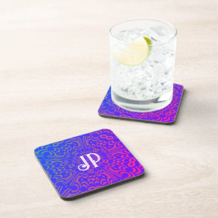 Pretty Blue Abstract Coaster