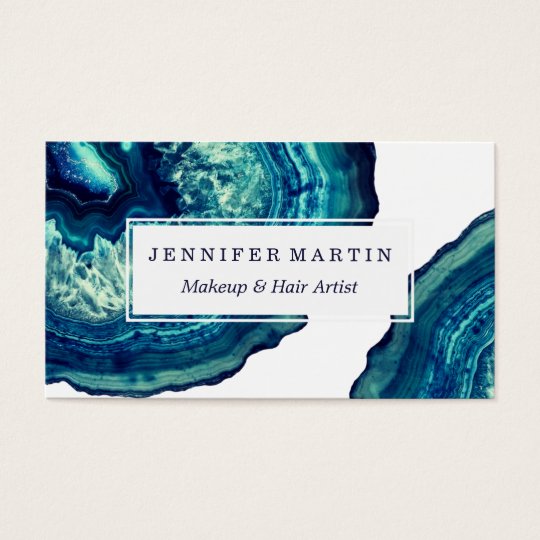 blue business card