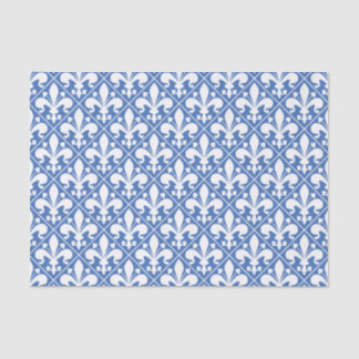 Pretty Blue and White French Fleur de Lys Tissue Paper