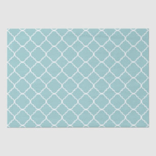 Pretty Blue and White Quatrefoil Tissue Paper
