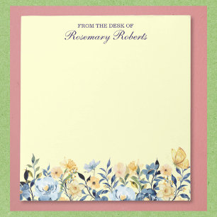 Pretty Blue and Yellow Wildflowers Notepad