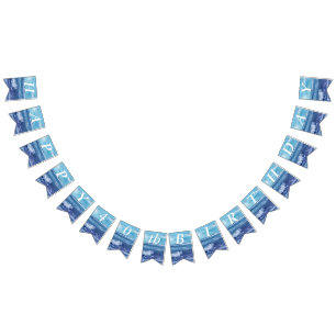 Pretty Blue Atlantic Ocean Waves Sky Birthday Bunting