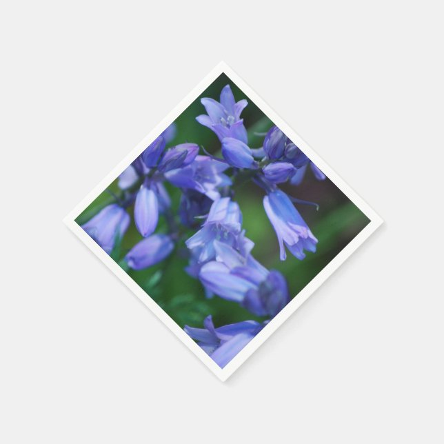 Pretty Blue Bell Flowers Napkin (Corner)