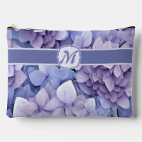 Pretty Blue Blossom Hydrangea Monogram