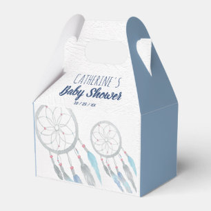 Pretty Blue Boho Dreamcatcher Baby Shower Favour Box
