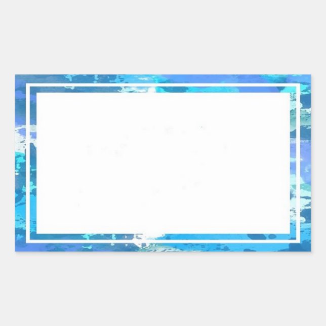 Pretty Blue Border Stickers (Front)